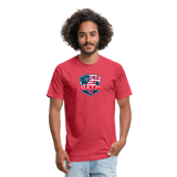 OATH Fitted Cotton/Poly T-Shirt - heather red