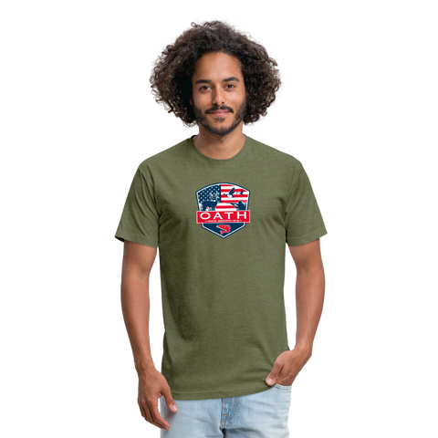 OATH Fitted Cotton/Poly T-Shirt - heather military green