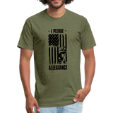 Fitted Cotton/Poly T-Shirt - heather military green