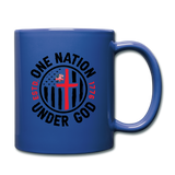 ONE NATION UNDER GOD Full Color Mug - royal blue