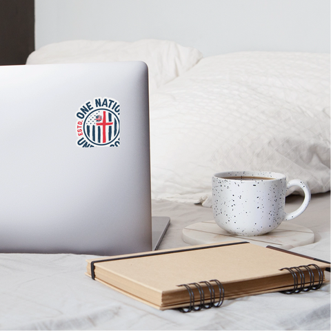 ONE NATION UNDER GOD Sticker - white matte