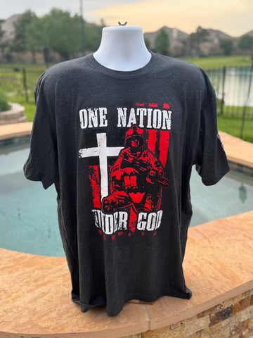 OATH ONE NATION UNDER GOD SHIRT, COTTON POLYESTER