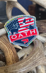 OATH DIE CUT GLITTER STICKER