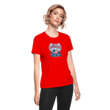 OATH MEMORIAL MAY Women's Moisture Wicking Performance T-Shirt - red