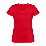 OATH RED Women's V-Neck T-Shirt - red