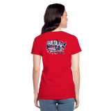 OATH RED Women's V-Neck T-Shirt - red